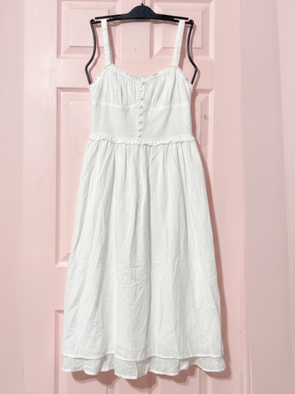 Commense Ruffle Hem Cami Plain Midi Dress - Picture 11 of 16